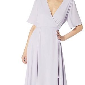 Wrap dress lavender bridesmaids dress